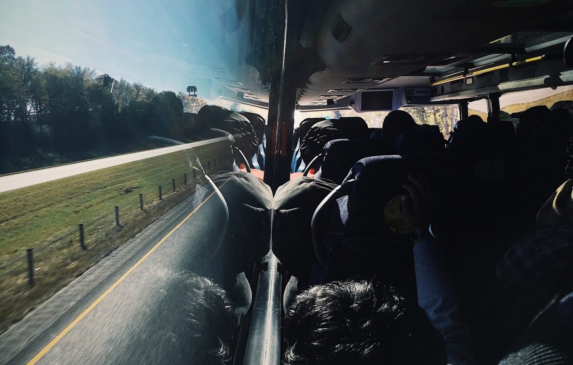 People traveling in bus People traveling in bus