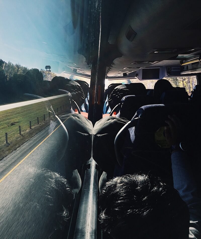 People traveling in bus